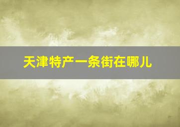 天津特产一条街在哪儿