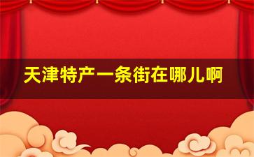 天津特产一条街在哪儿啊