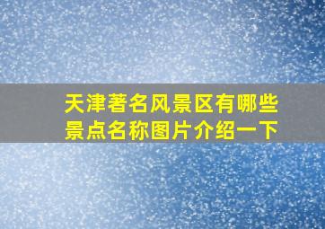 天津著名风景区有哪些景点名称图片介绍一下