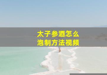 太子参酒怎么泡制方法视频