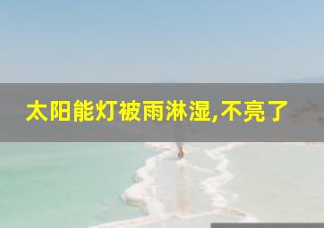 太阳能灯被雨淋湿,不亮了