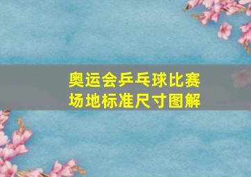 奥运会乒乓球比赛场地标准尺寸图解