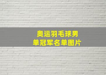 奥运羽毛球男单冠军名单图片