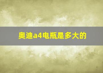 奥迪a4电瓶是多大的