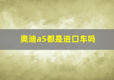 奥迪a5都是进口车吗