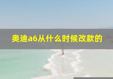 奥迪a6从什么时候改款的