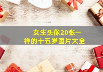 女生头像20张一样的十五岁图片大全