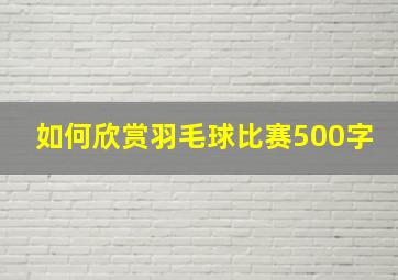 如何欣赏羽毛球比赛500字