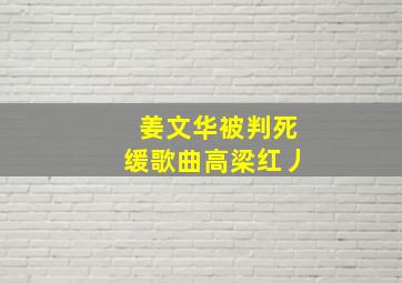 姜文华被判死缓歌曲高梁红丿