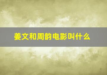 姜文和周韵电影叫什么