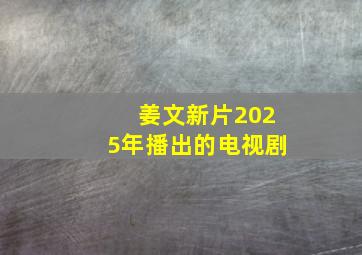 姜文新片2025年播出的电视剧