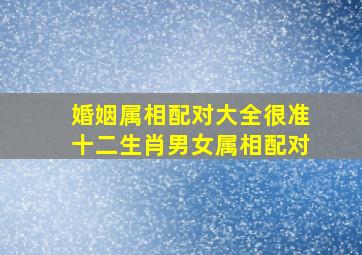 婚姻属相配对大全很准十二生肖男女属相配对