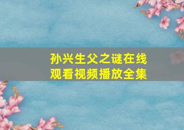 孙兴生父之谜在线观看视频播放全集