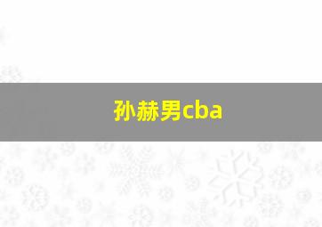 孙赫男cba