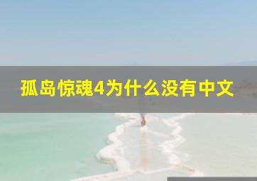 孤岛惊魂4为什么没有中文