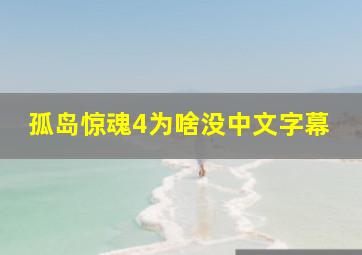 孤岛惊魂4为啥没中文字幕