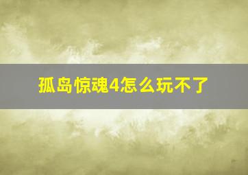 孤岛惊魂4怎么玩不了