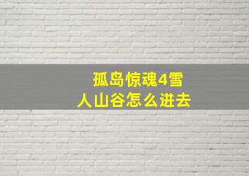 孤岛惊魂4雪人山谷怎么进去