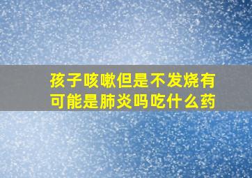 孩子咳嗽但是不发烧有可能是肺炎吗吃什么药