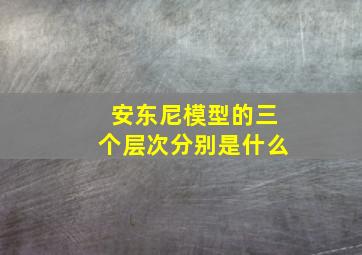 安东尼模型的三个层次分别是什么