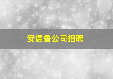 安德鲁公司招聘