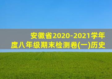 安徽省2020-2021学年度八年级期末检测卷(一)历史