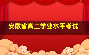 安徽省高二学业水平考试