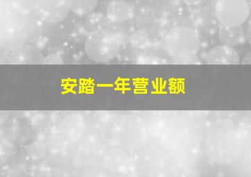 安踏一年营业额