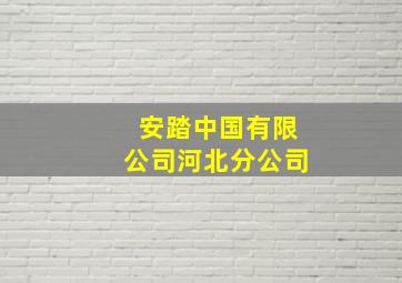 安踏中国有限公司河北分公司