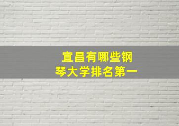 宜昌有哪些钢琴大学排名第一