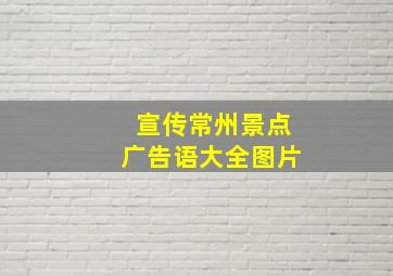 宣传常州景点广告语大全图片