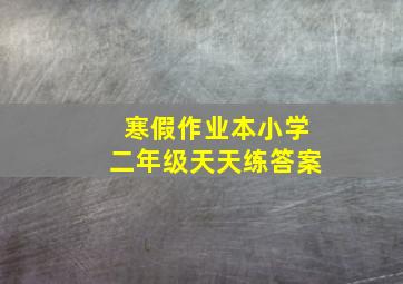 寒假作业本小学二年级天天练答案