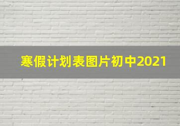 寒假计划表图片初中2021