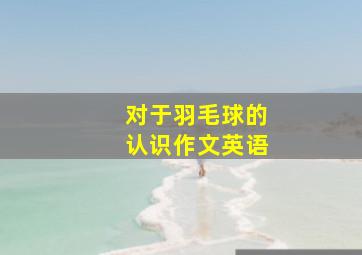 对于羽毛球的认识作文英语