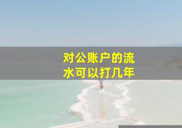 对公账户的流水可以打几年