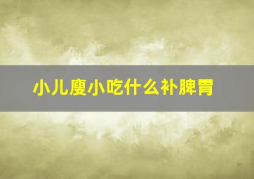 小儿廋小吃什么补脾胃