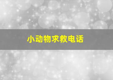 小动物求救电话