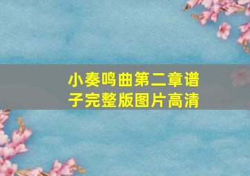 小奏鸣曲第二章谱子完整版图片高清