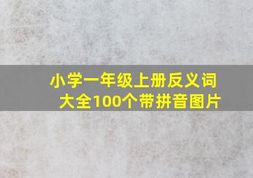 小学一年级上册反义词大全100个带拼音图片