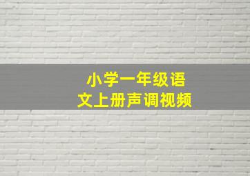 小学一年级语文上册声调视频