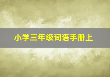 小学三年级词语手册上