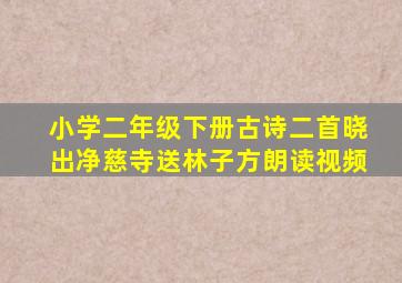 小学二年级下册古诗二首晓出净慈寺送林子方朗读视频