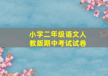 小学二年级语文人教版期中考试试卷