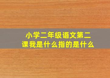 小学二年级语文第二课我是什么指的是什么