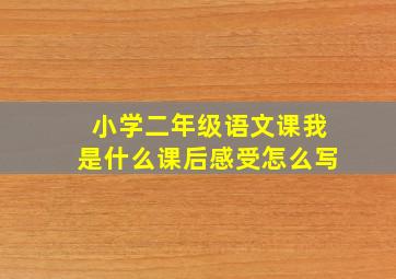 小学二年级语文课我是什么课后感受怎么写