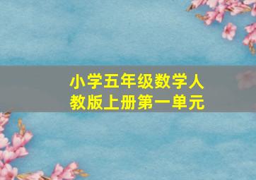 小学五年级数学人教版上册第一单元