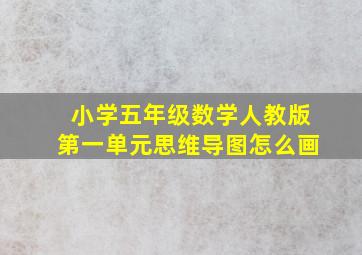 小学五年级数学人教版第一单元思维导图怎么画