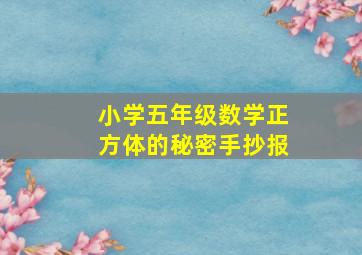 小学五年级数学正方体的秘密手抄报