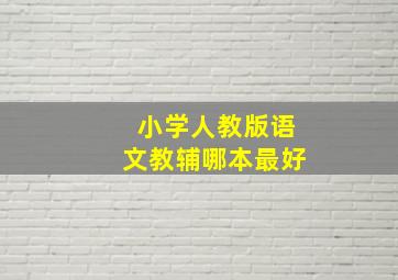 小学人教版语文教辅哪本最好