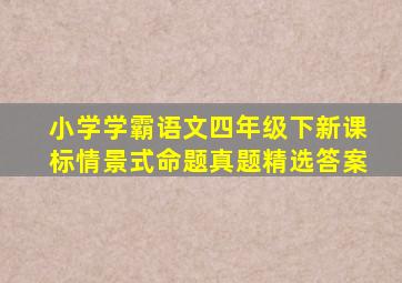 小学学霸语文四年级下新课标情景式命题真题精选答案